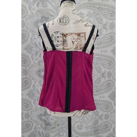 Cacique women's pink and black corset NWT Size 22/24 intimates feminine lingerie - Picture 2 of 7